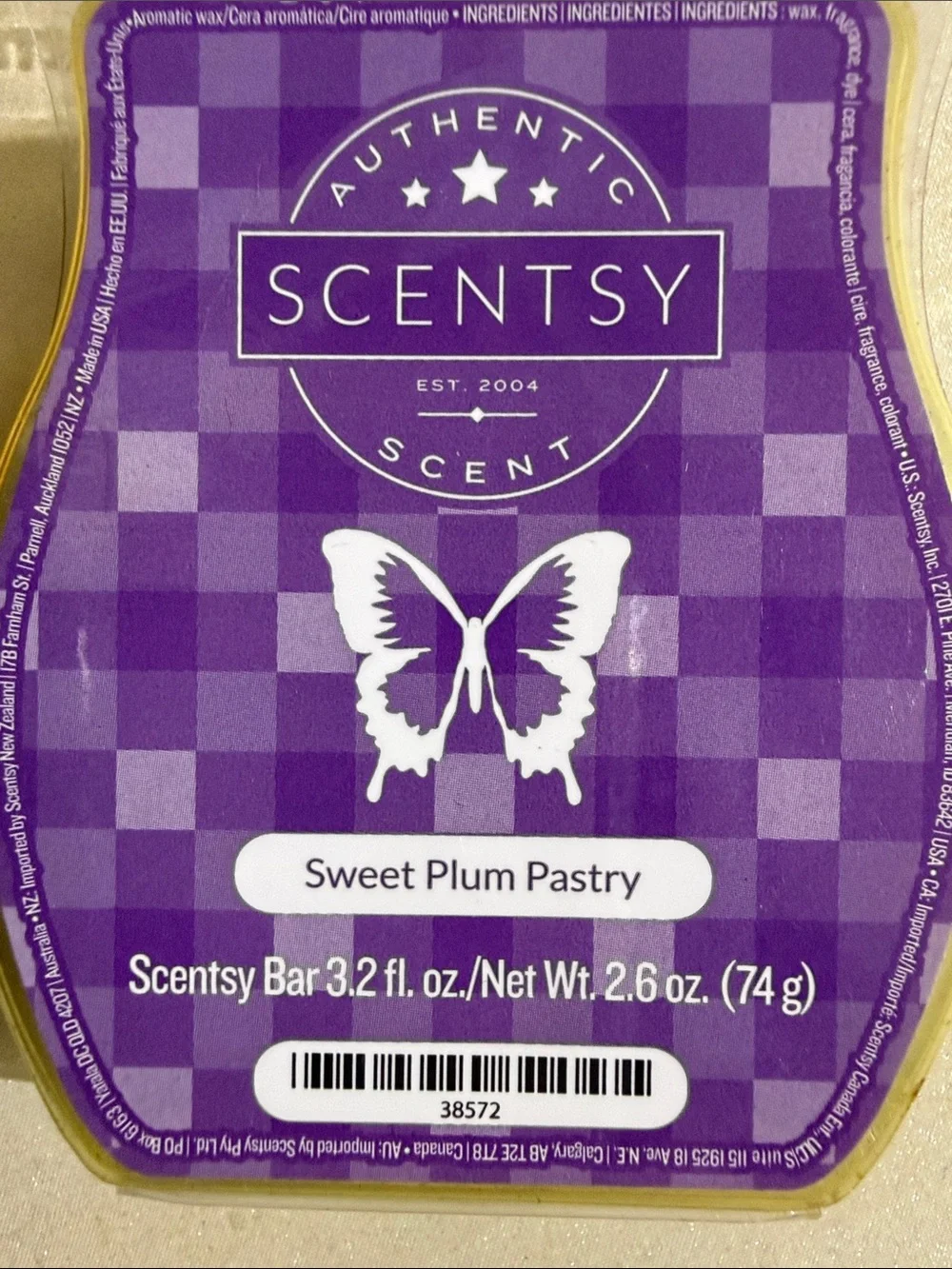 Scentsy Wax Melt Trio in Purple, Light Pink & Pale Yellow